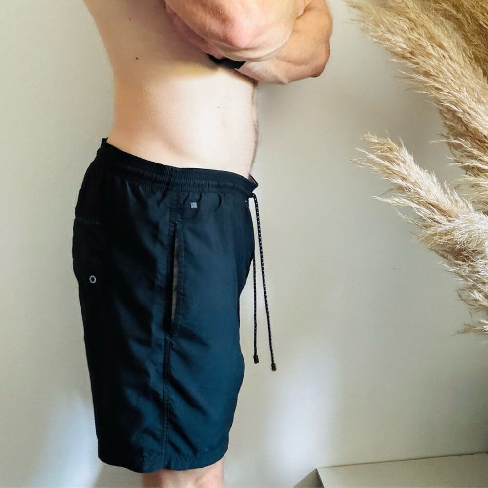 MENS HUGO BOSS Black Casual Athletic Tie Waist Transitional Swim Board Shorts S - Picture 5 of 14